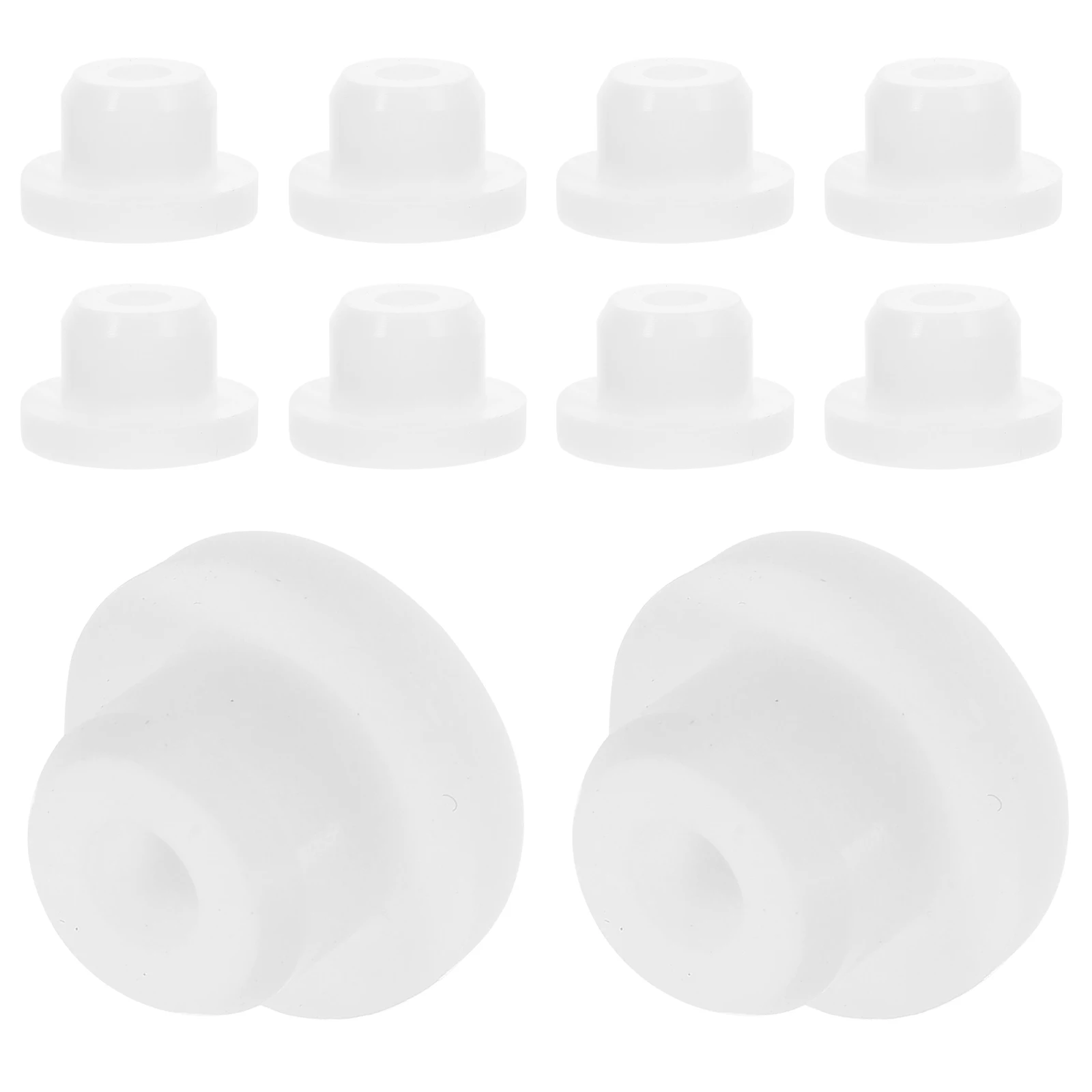 

10 Pcs Silicone Hole Plugs 14mm Diameter White Tubing Bung for Tumblers Lab Test Tubes Furniture Bottle Plugs-Compatible Various