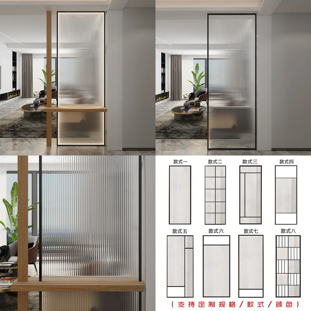 for Changhong for simple modern screen light luxury glass entry entrance living room bathroom shielding stainless steel