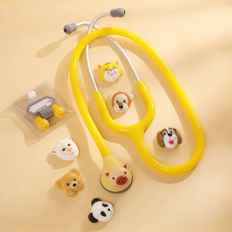 سماعة الطبيب Spirit 606 7 رؤوس حيوانات كرتونية قابلة للتغيير برأس واحد لتشخيص الأطفال الطبيين #2