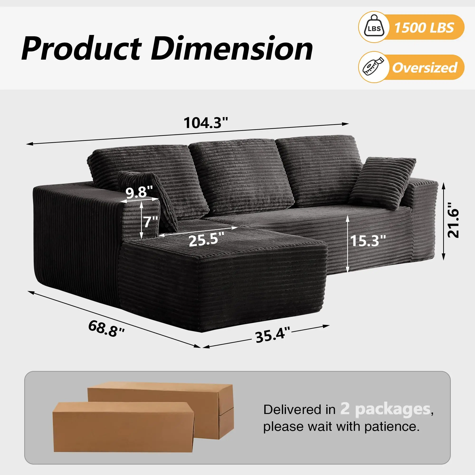 Vacuum Compression Furniture Set Living Room Modern Sofa Box Packaging Wholesale L Shape Convertible Sofa Bed Combination Type