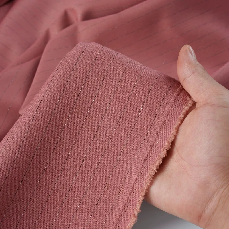 Tela de Algodón Lurex con Rayas Negras, de Alta Resistencia y Ligeramente Elástica, para Chaquetas, Chalecos, Faldas y Accesorios de Costura DIY de Verano