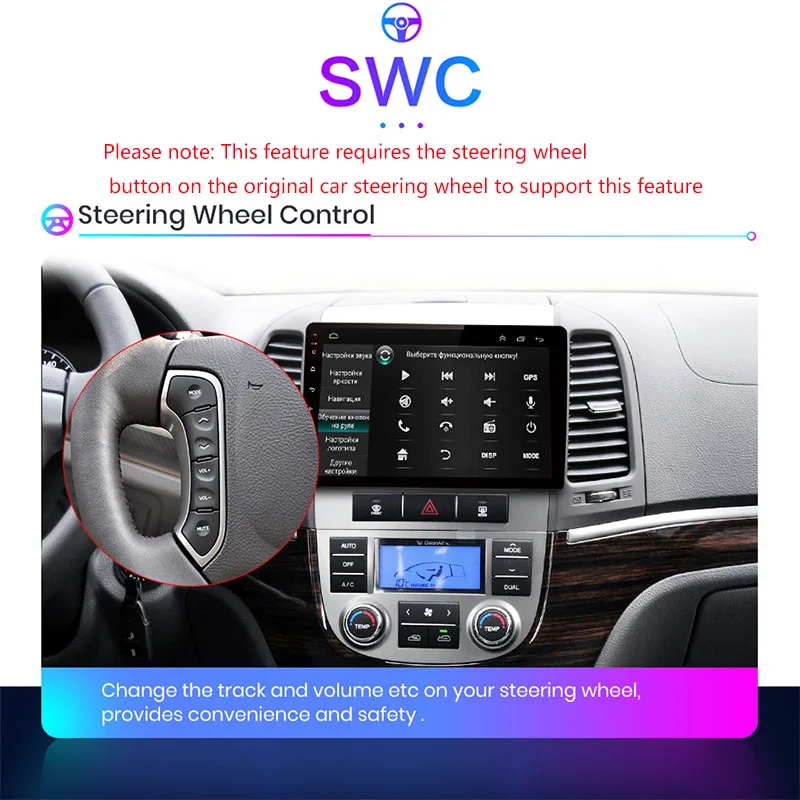 Picture 5: Android 16 Car For Hyundai Santa Fe 2 2006-2012 Auto Radio Stereo Multimidia Player GPS Navigation Carplay Android Auto 2din DVD