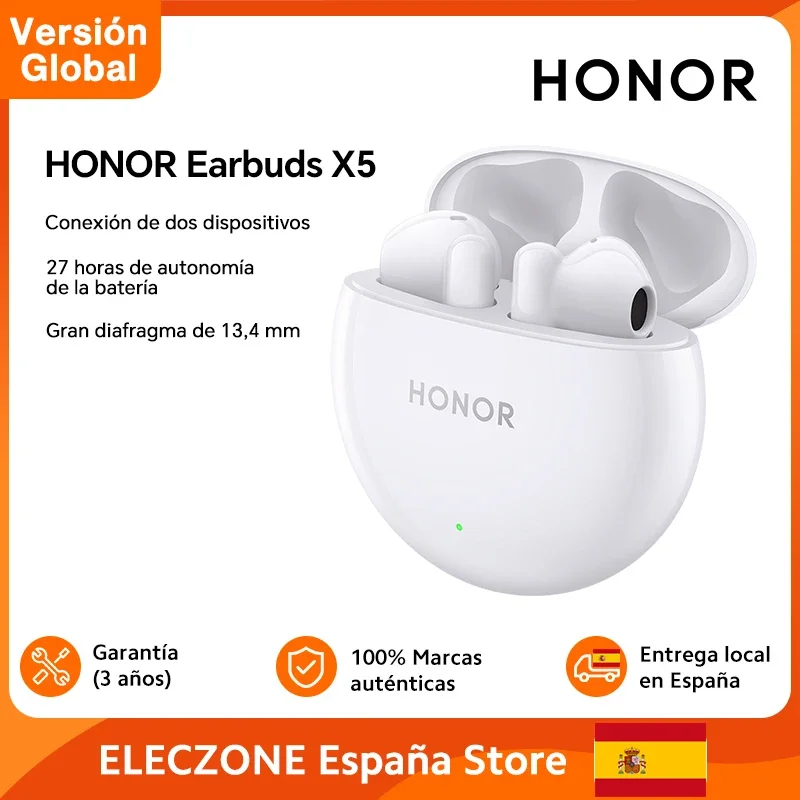 Global Version HONOR Earbuds X5 TWS Noise Reduction for Clear Call 27 Hours Long Battery Life Dual-Device Connection