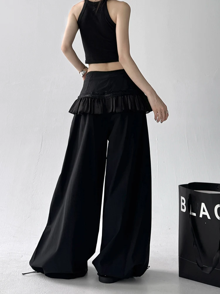 Szerokie spodnie damskie do tańca ulicznego, luźne, codzienne, letnie, nowe, unikatowe, super piękne spodnie z wysokim stanem, długie.