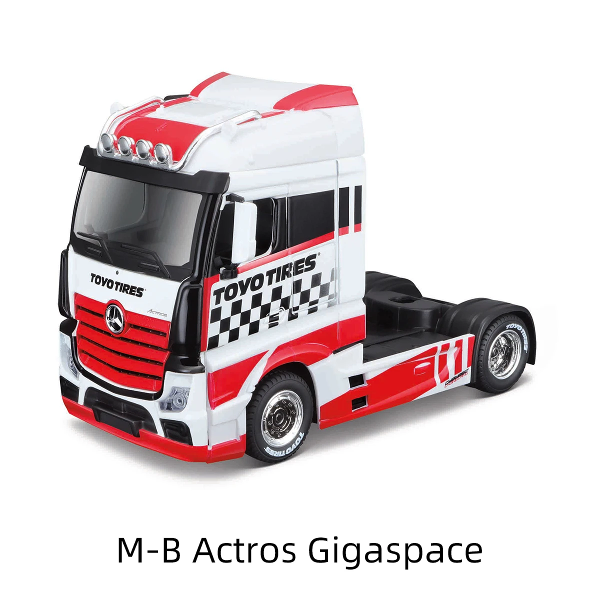 Bburago 1:43 Mercedes-Benz Actros GigaSpace 4X2 Heavy Tractor Truck Head Red Die Cast Collectible Hobbies Motorcycle Model Toys