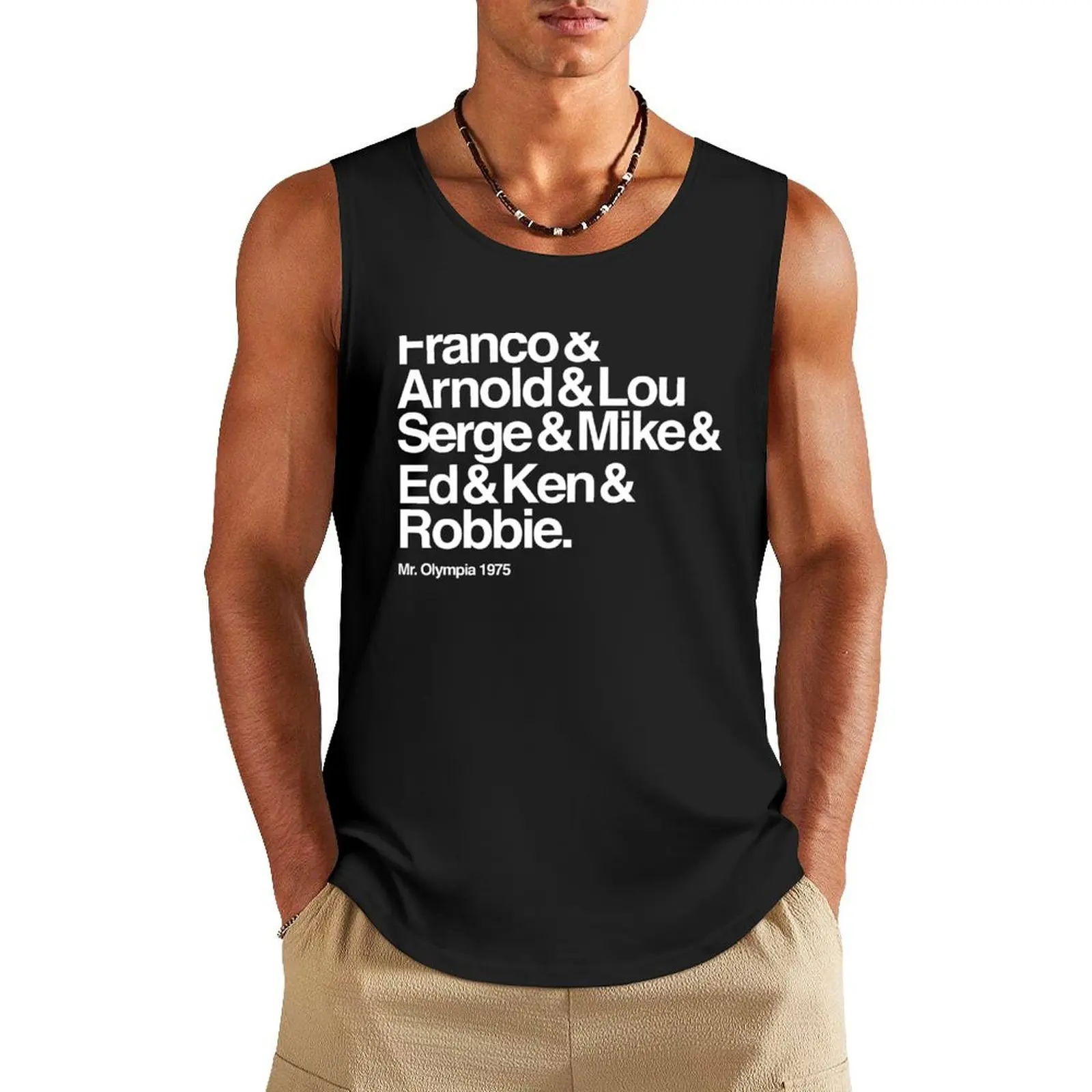 The Names of Mr Olympia 1975 Tank Top clothing men summer clothes men 2024 best selling products bodybuilding man