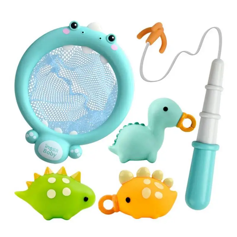 

Animal Bath Toys Bath Toys Fishing Game Floating Bathtub Toy With Fishing Rod And Net Fun Bathtub Bathroom Pool Bath Time Toy