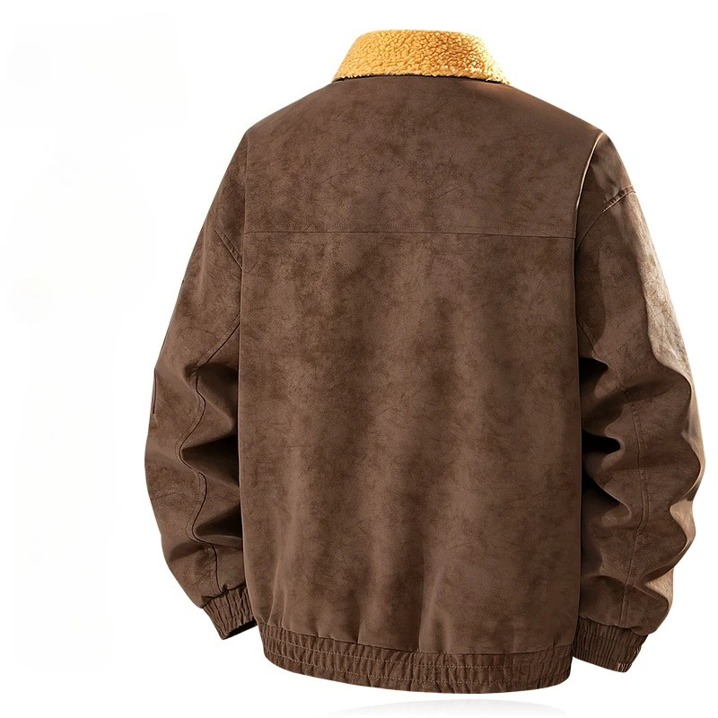 Vintage Turn-down Collar Men Parkas Coats Thicken Warm All-match Cotton Jackets Casual Comfortable Male Clothes Winter New Style