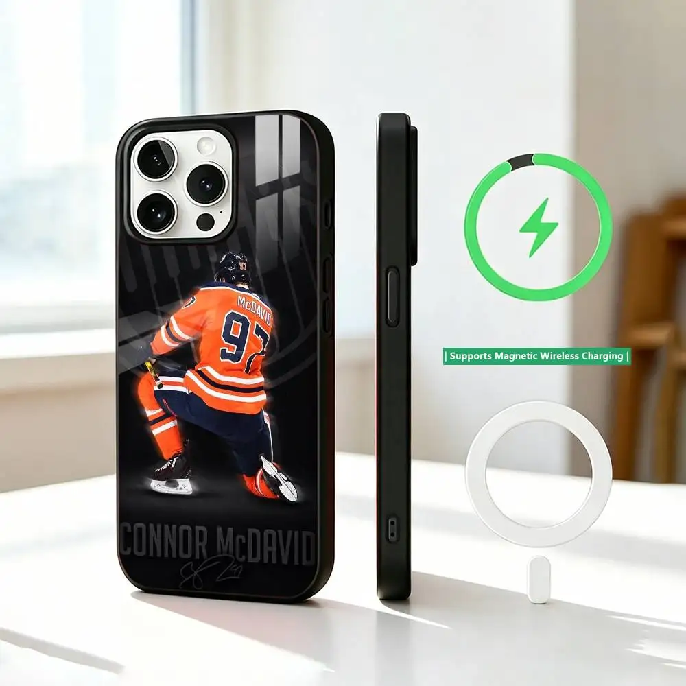 Hockey C-Connor McDavid   Phone Case For iPhone17,16,15,14,13,12,11 Plus,Pro Allows magnetic wireless charging