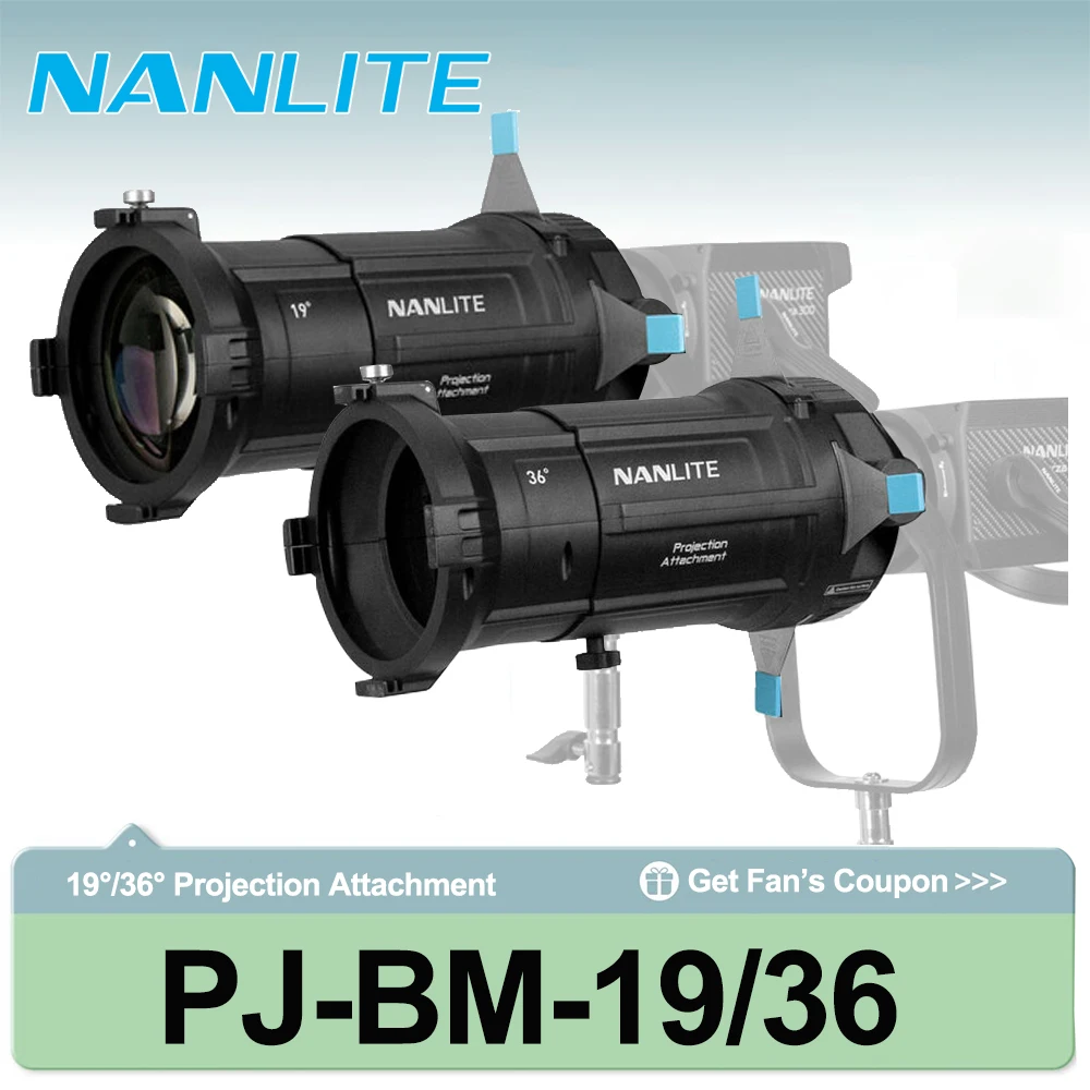 

Nanlite PJ-BM-19/PJ-BM-36 Bowens Mount Imaging Lens 19°/36° Projection Attachment Photography Light Accessories for Video Studio