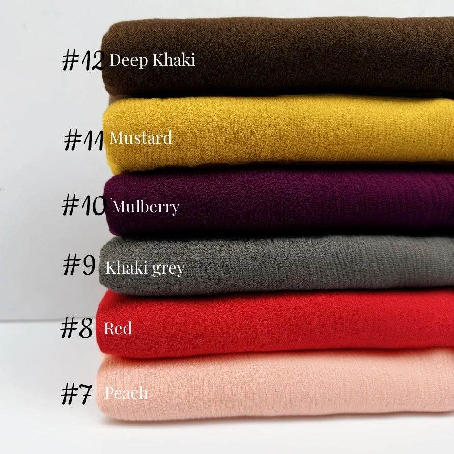 95-Farben-Schal aus weicher Baumwoll-Viskose, Rayon-Material, muslimischer Hijab, nahöstlich, einfarbig, Kopftuch mit Quaste – Detail 7