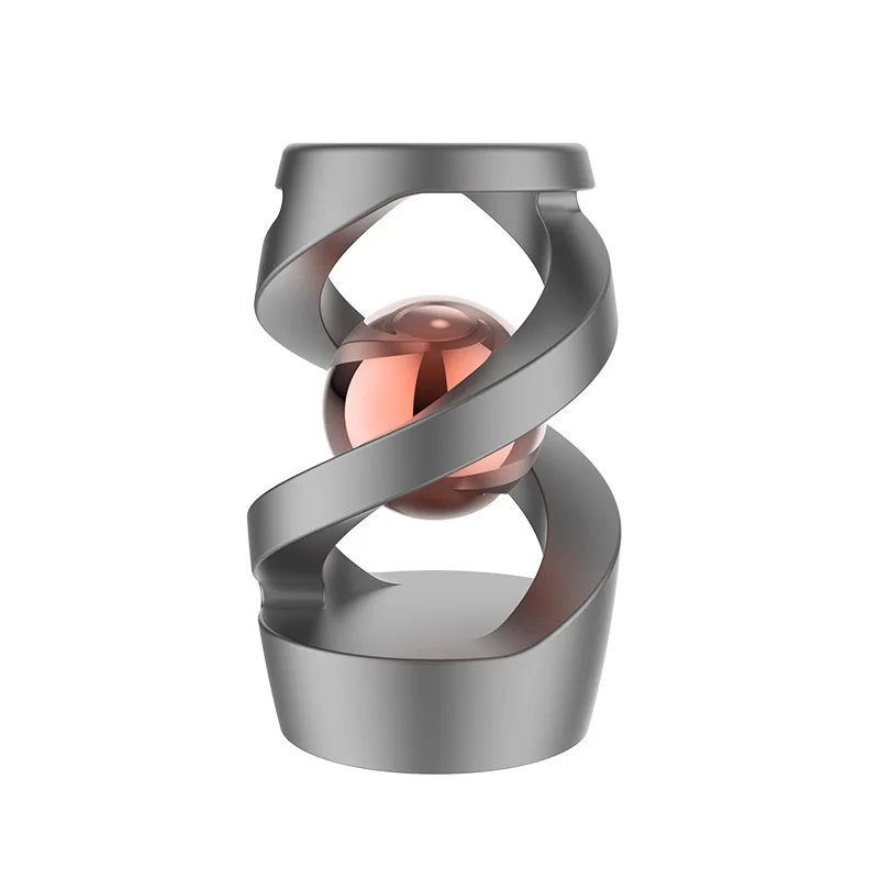 Gyroscope rotatif de bureau, Fidget Spinner, jouet tout en alliage d'aluminium, Accents métalliques argentés, cadeau pour adultes