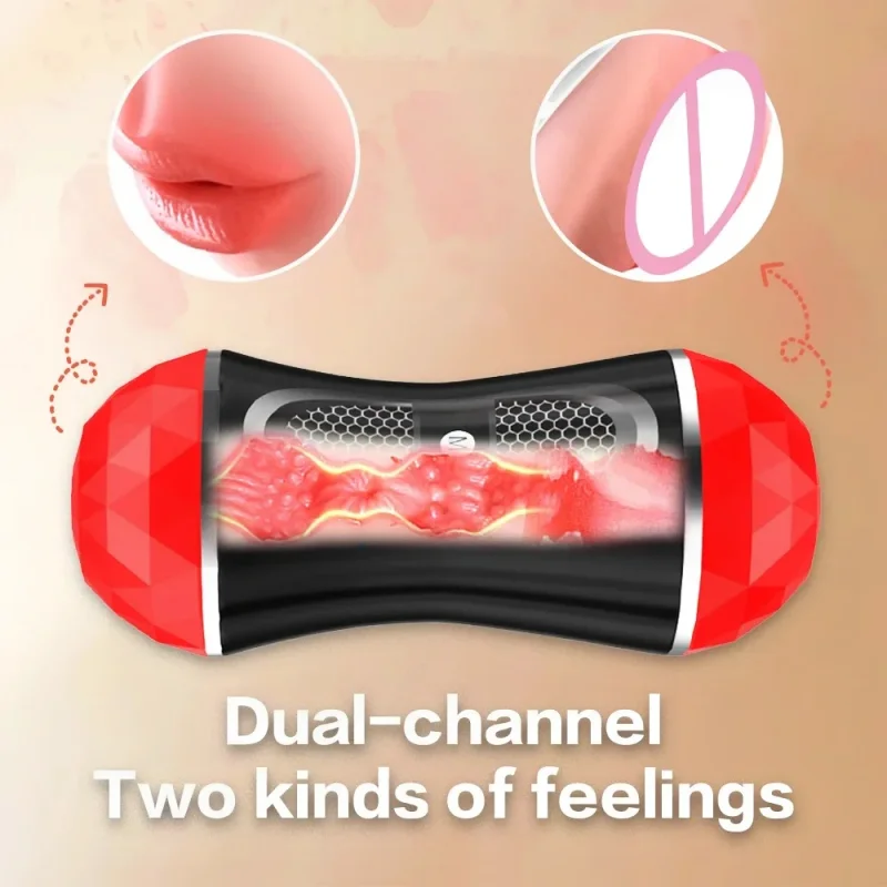 Male Masturbation Airplane Cup Pocket Cat Double Head Sucking Masturbation Delayed Ejaculation Outdoor Portable Adult Sex Toy - view 3