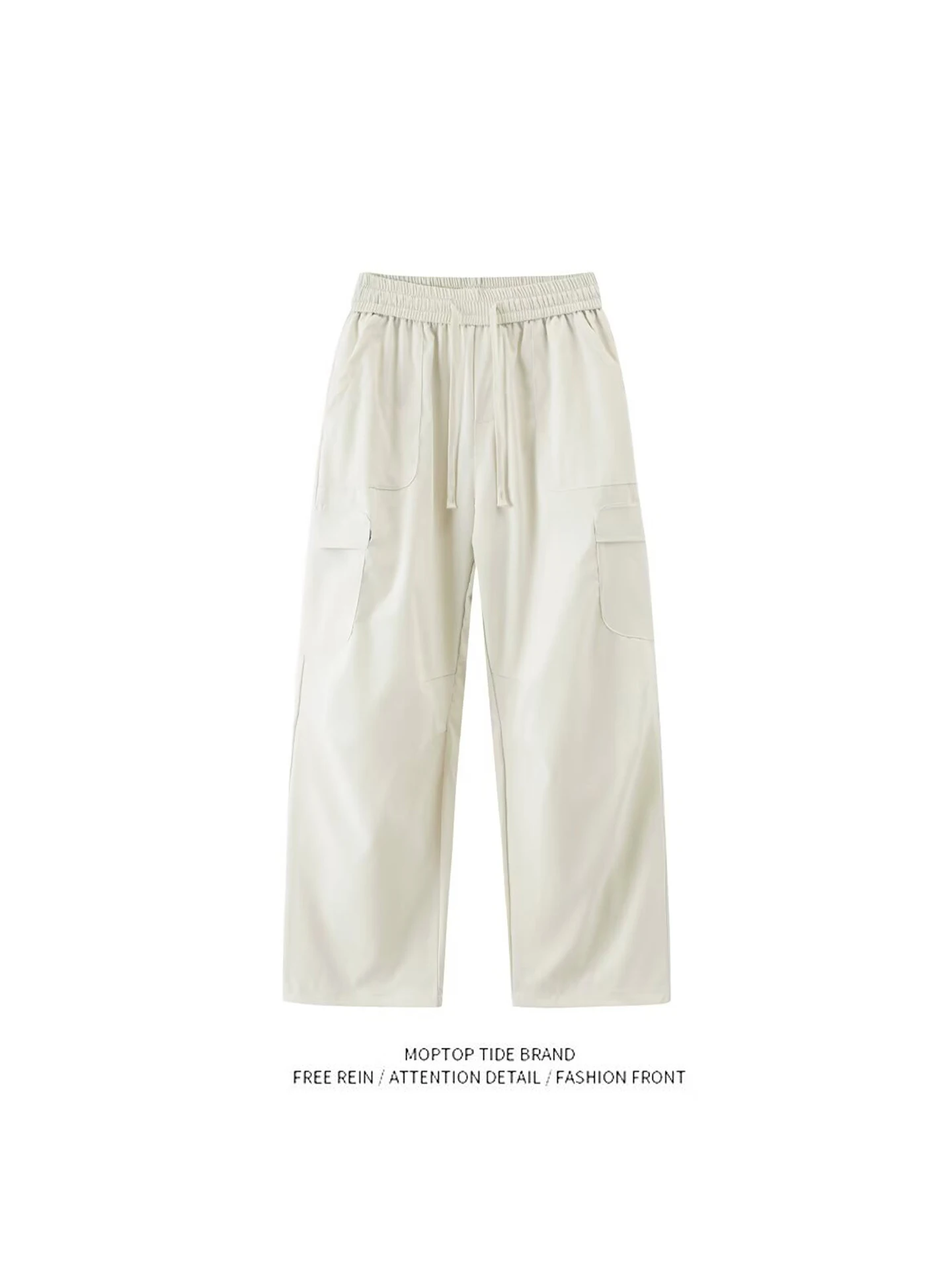 

Mr. WH New American Folded Multi-ket Work Pants Men's Loose Straight Casual Pants Spring Autumn Vintage Loose Fit