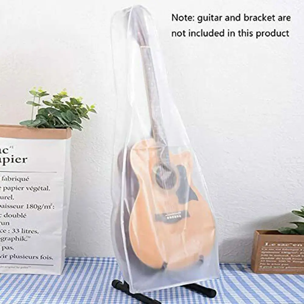 Guitar Dust Cover Bass Musical Instrument Waterproof Translucent All-inclusive Electric Wood Cover Folk Frosted Cover Guita X4V3