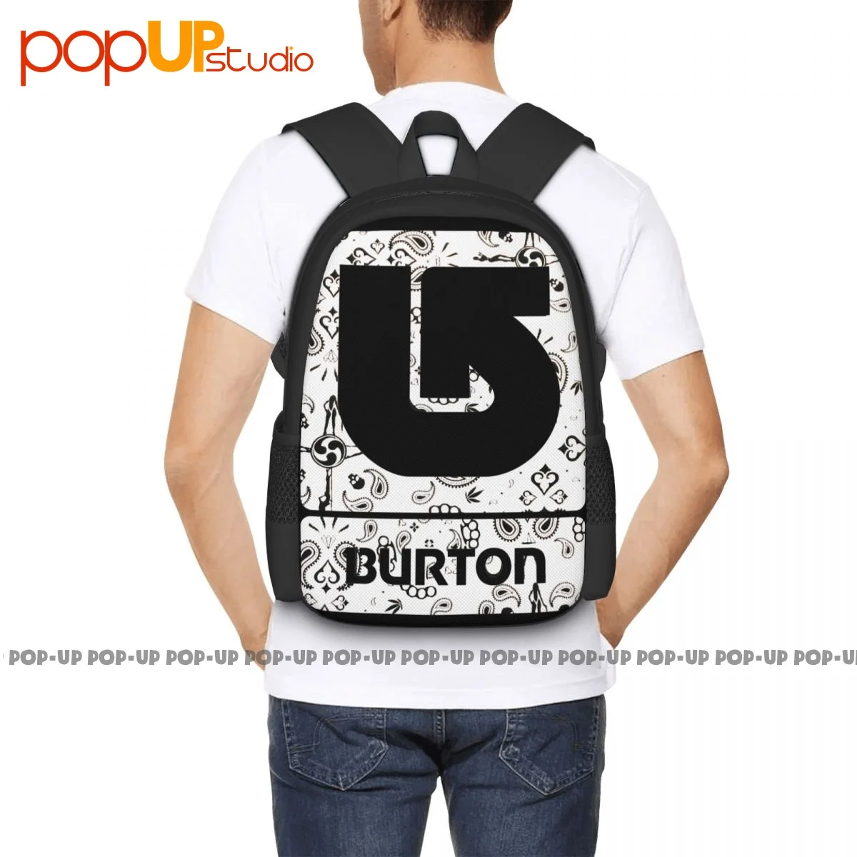 Burton snowboard Spellout Logo picche zaino borsa da viaggio pieghevole da viaggio di grande capacità borsa sportiva da scuola