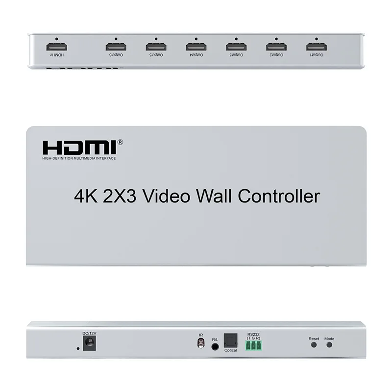 Imagem -05 - Hdmi tv Video Wall Controller Processador de Costura Splicer Box Extração de Áudio 4k 2x3 2x2 2x1 1x2 3x2 Screen