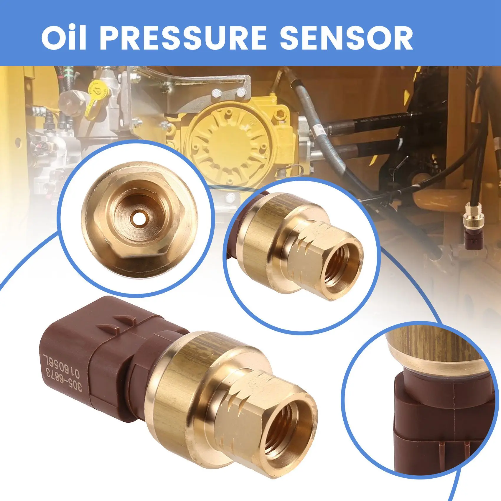 

3056873 305-6873 Oil PRESSURE SENSOR For Cat Caterpillar C-9 C7 C9 3512B 3516B 312D2 312D2L 312D2GC CG137-08 CG137-12