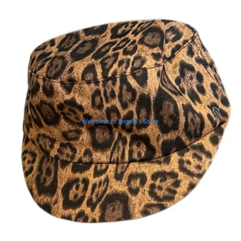 قبعة أنيقة بنمط الفهد من X4YC للطقس البارد للنساء والفتيات #5