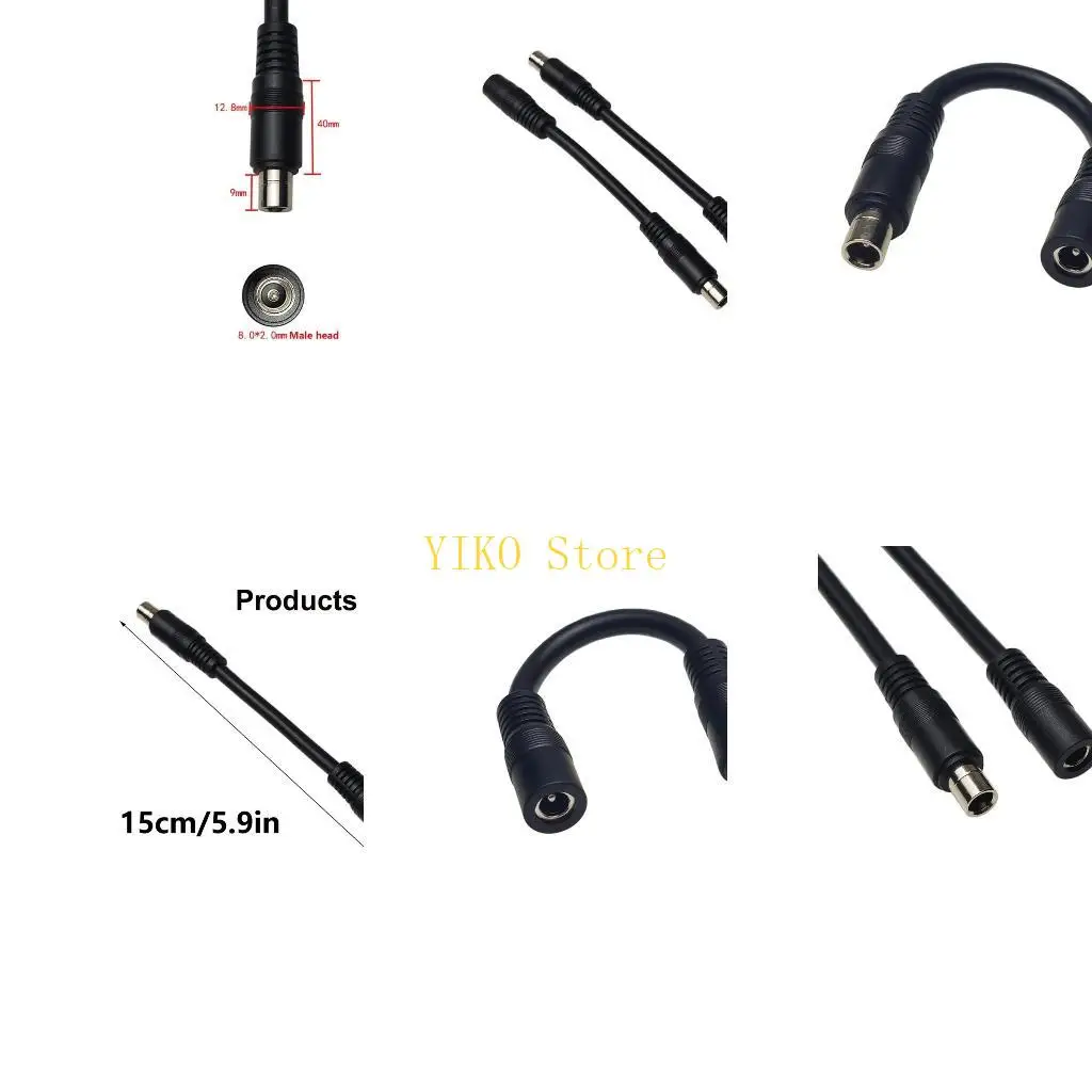 K32C DC5521 To DC8020 Power Cord For LED Outdoor Lighting And Small Appliances