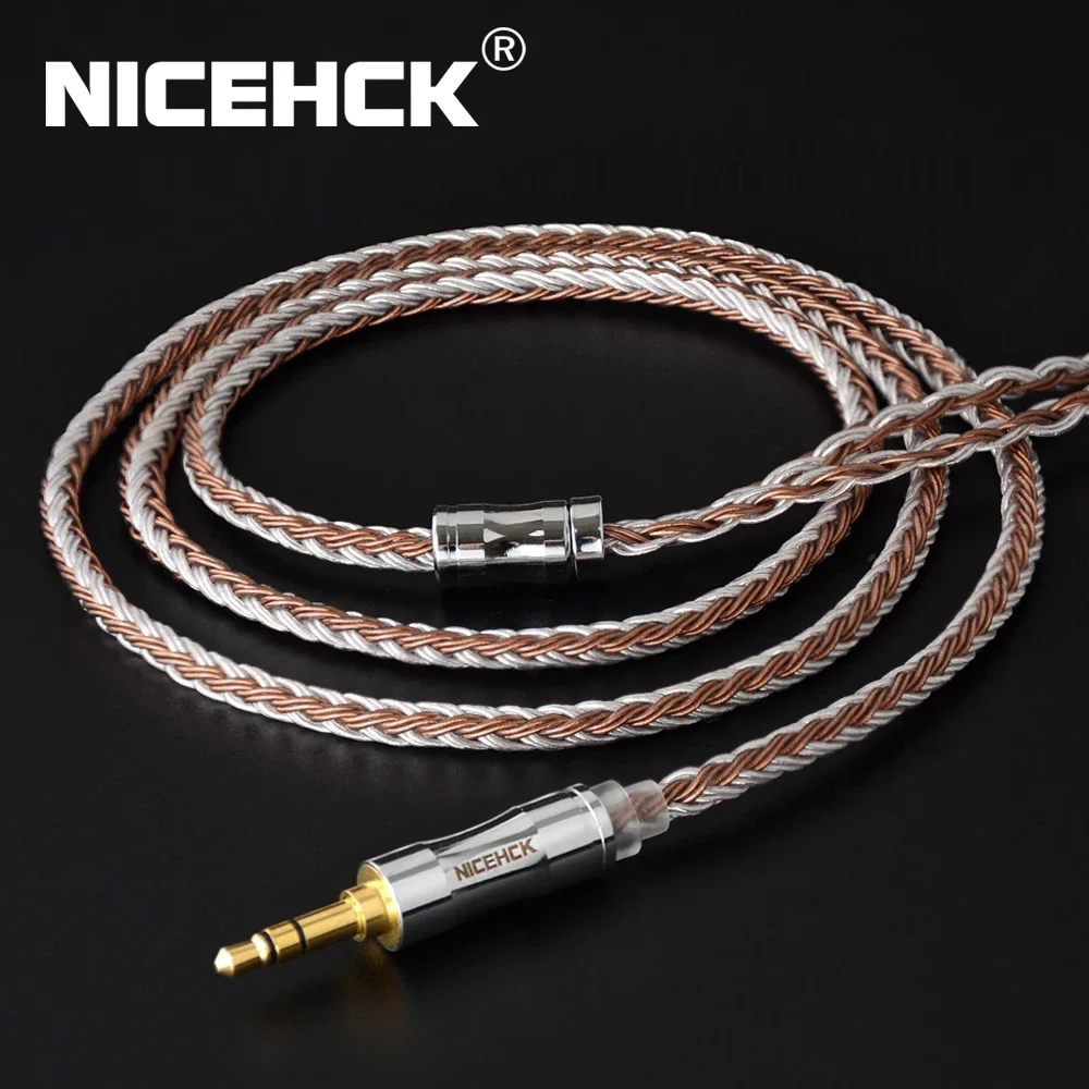 NiceHCK C16-5 16 Core Copper Silver Mixed Cable  3.5/2.5/4.4mm Plug MMCX/2Pin/QDC/NX7 Pin For BL-03 TRNCCAKZZSX TFZ QDC NX7 PRO