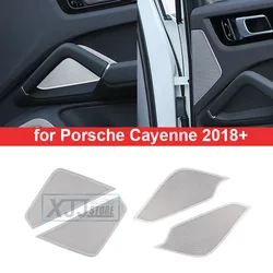 Fit for Porsche Cayenne 2018 2020 2022 2023 2024 Stainless Auto Accessories Interior Door Speaker Audio Horn Cover Trim Frame