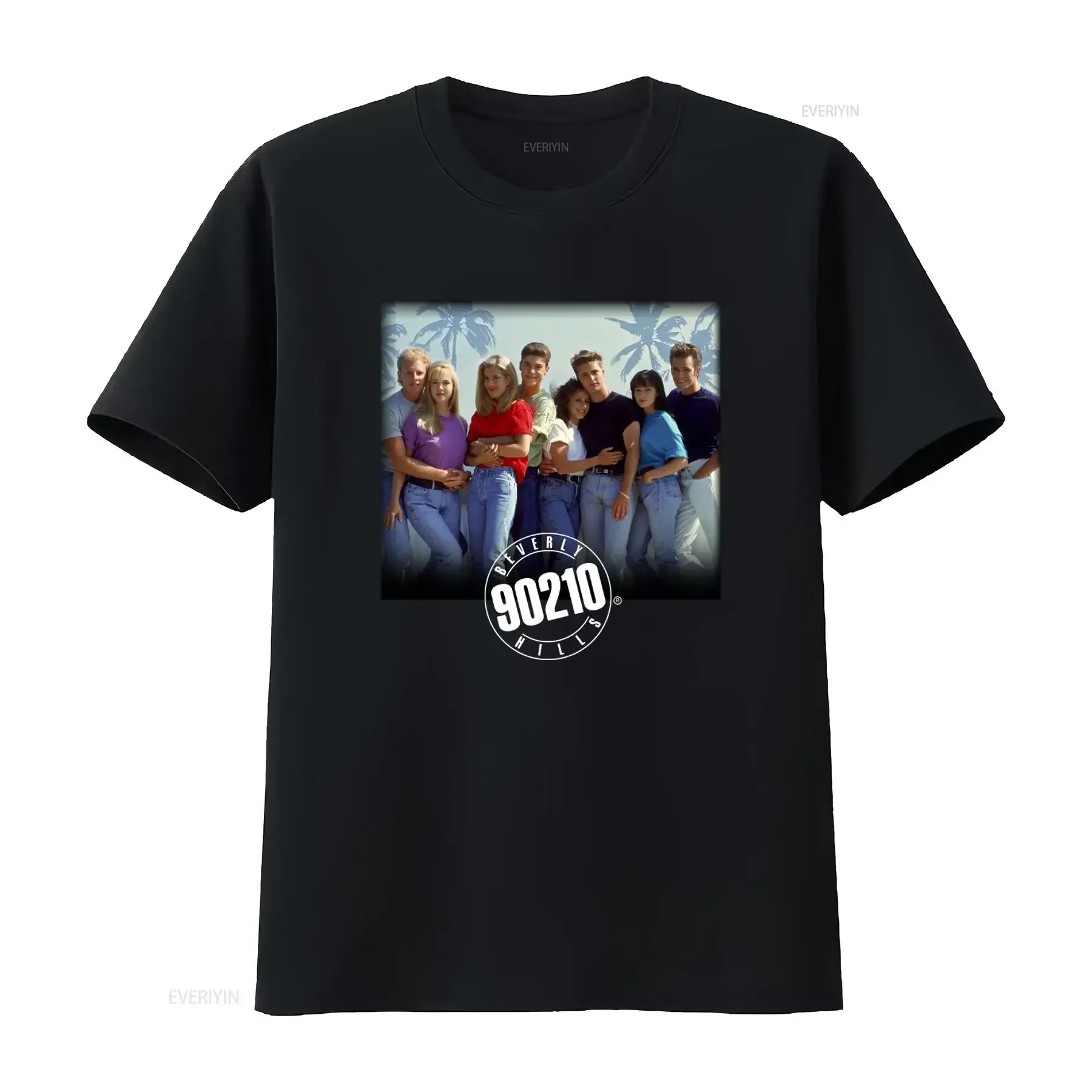 Cotton T Shirt Beverly Hills 90210 TV Series Sitcom Brandon Brenda Walsh Design vintage Washed Top For Everyday Wear