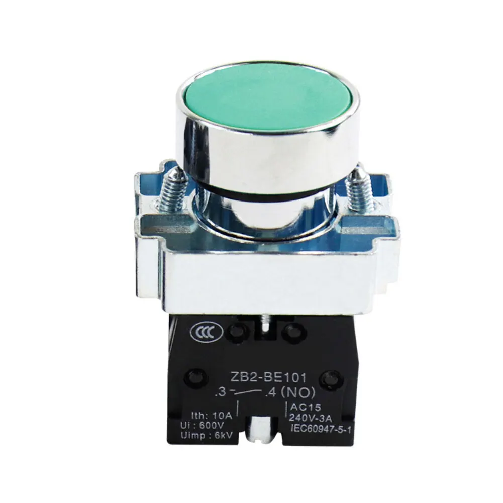 สวิตช์ปุ่มกดแบบกดติดปล่อยดับขนาด 22 มม. สวิตช์อุตสาหกรรมกันน้ำระดับ IP65 รูปแบบการตั้งค่าหน้าสัมผัสอเนกประสงค์