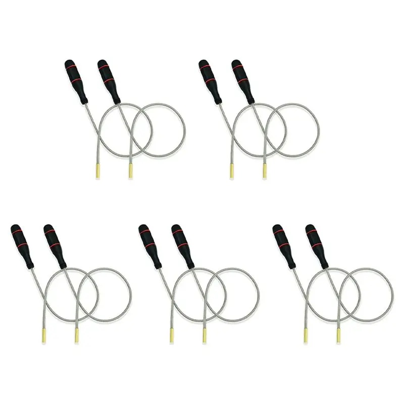 Y42A-10PCS Flexible Magnetic Pickup Tool, 23.6Inch Long Flexible Bend-It Magnet Snake Pickup, Bendable Magnetic Pickup 2LB