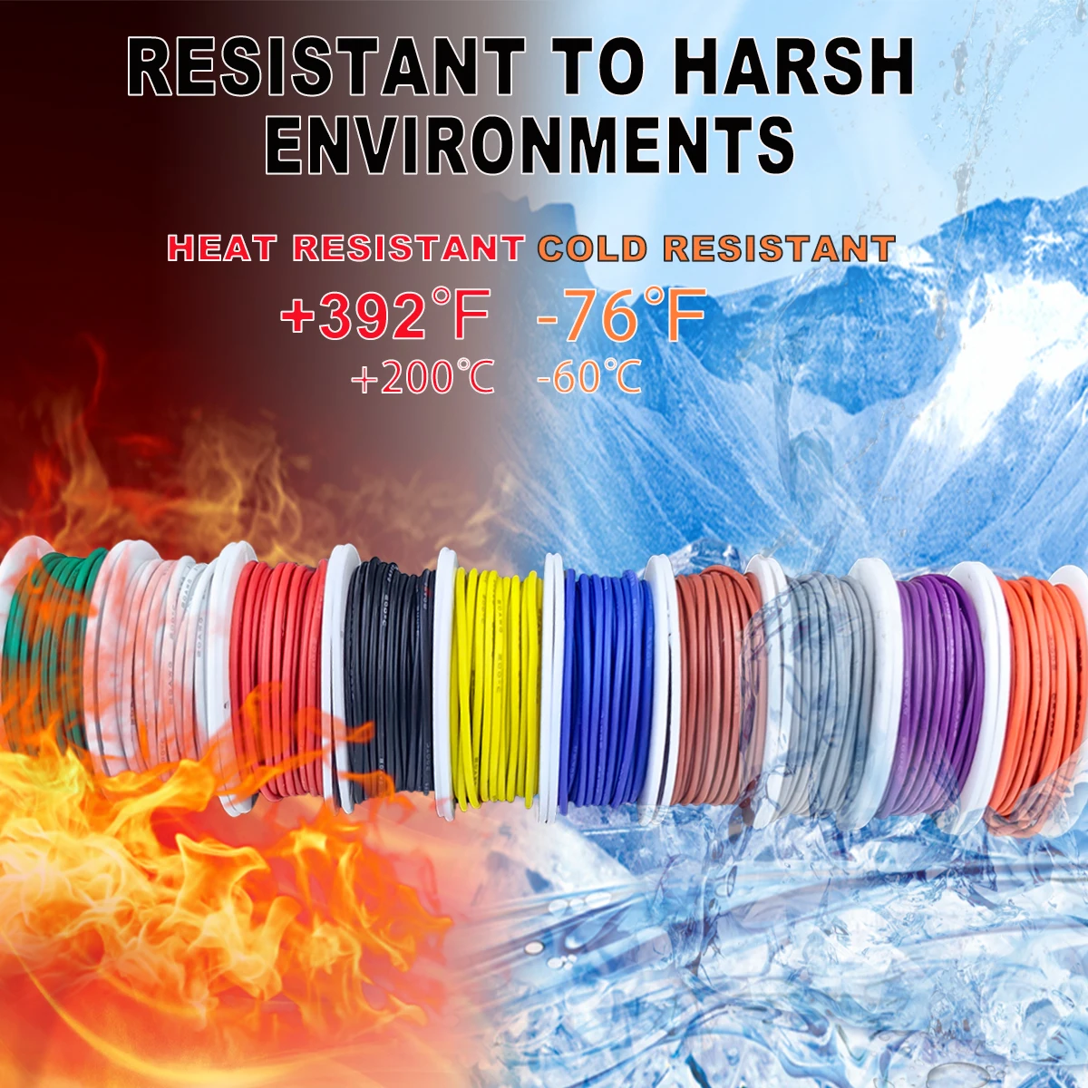 10 Colors 16-18-20-22-24-26-28-30 AWG Silicone Electrical Wire 18 Gauge Stranded Tinned Copper Hookup Wire Kit with Tools