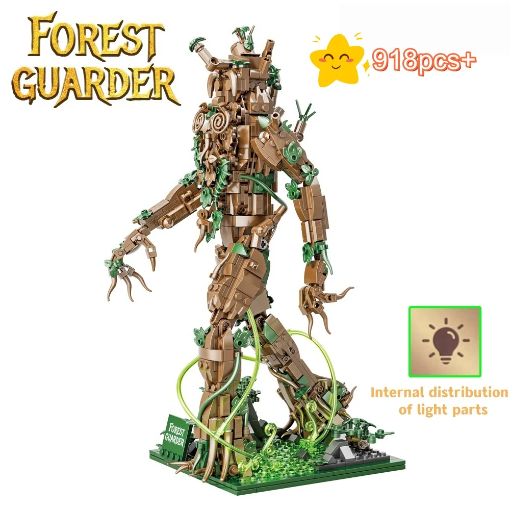 2025 창의적인 숲 경비원 나무 인간 모델 블록 세트 DIY 장식 MOC 조립 장난감 생일 크리스마스 할로윈 선물
