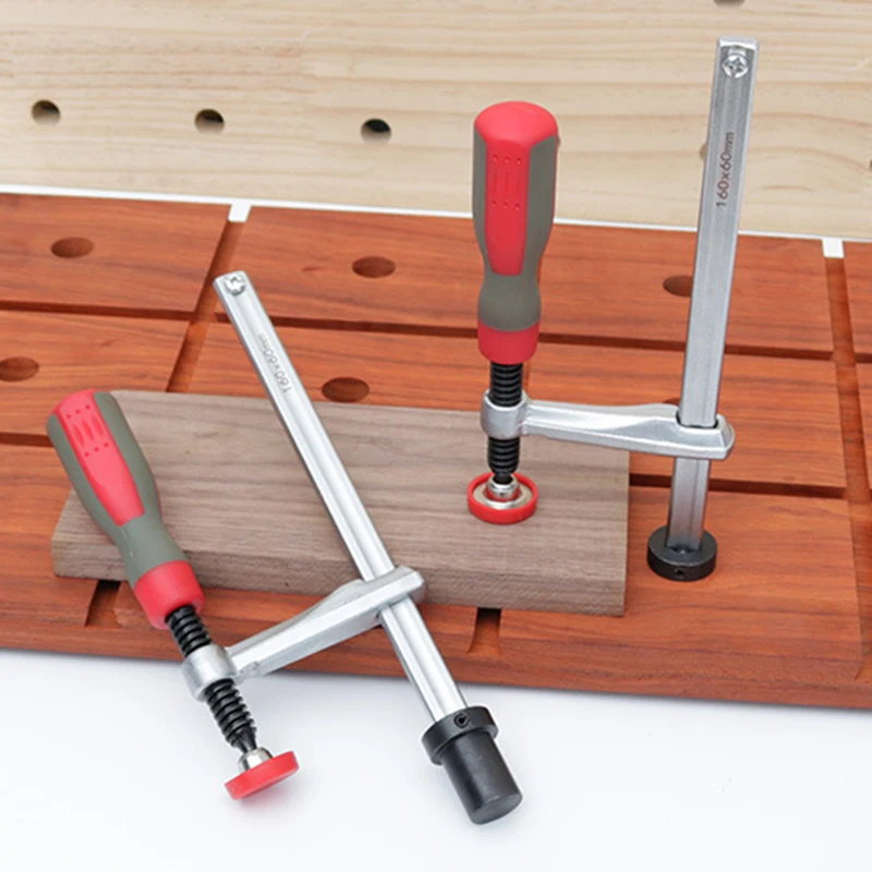 1pc Woodworking Desktop Quick Acting Hold Down Clamp Desktop Clip Hand twisting Clip For Woodworking Benches 19/20MM Hole  Tools