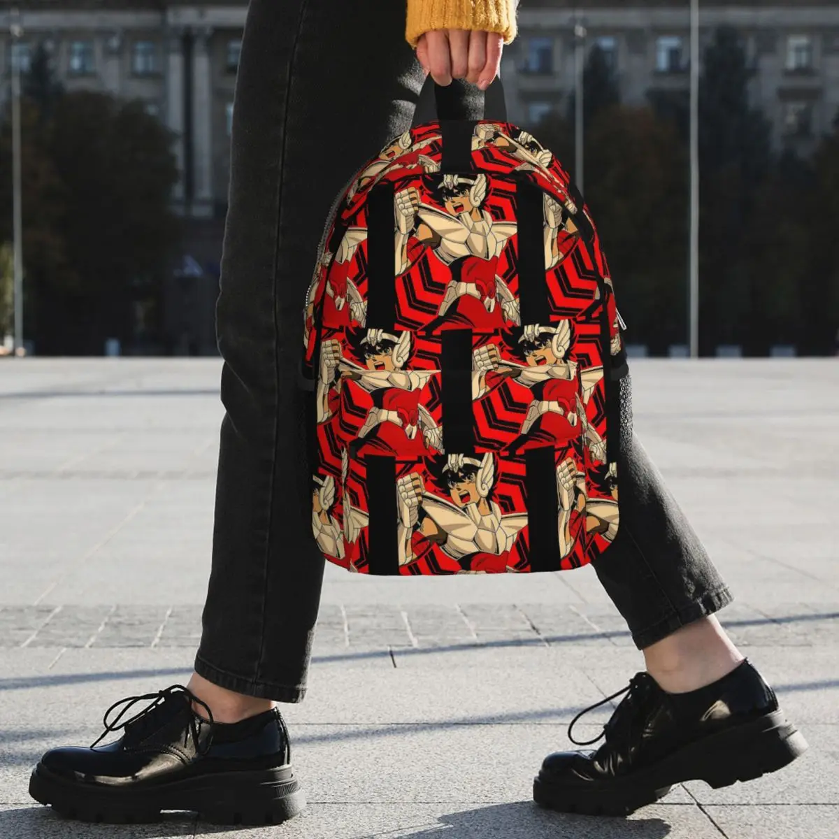 Knights Of The Zodiac Pegasus Seiya Saint Anime Backpack Student BookBag Boys Girls School Bag Laptop Shoulder Bags