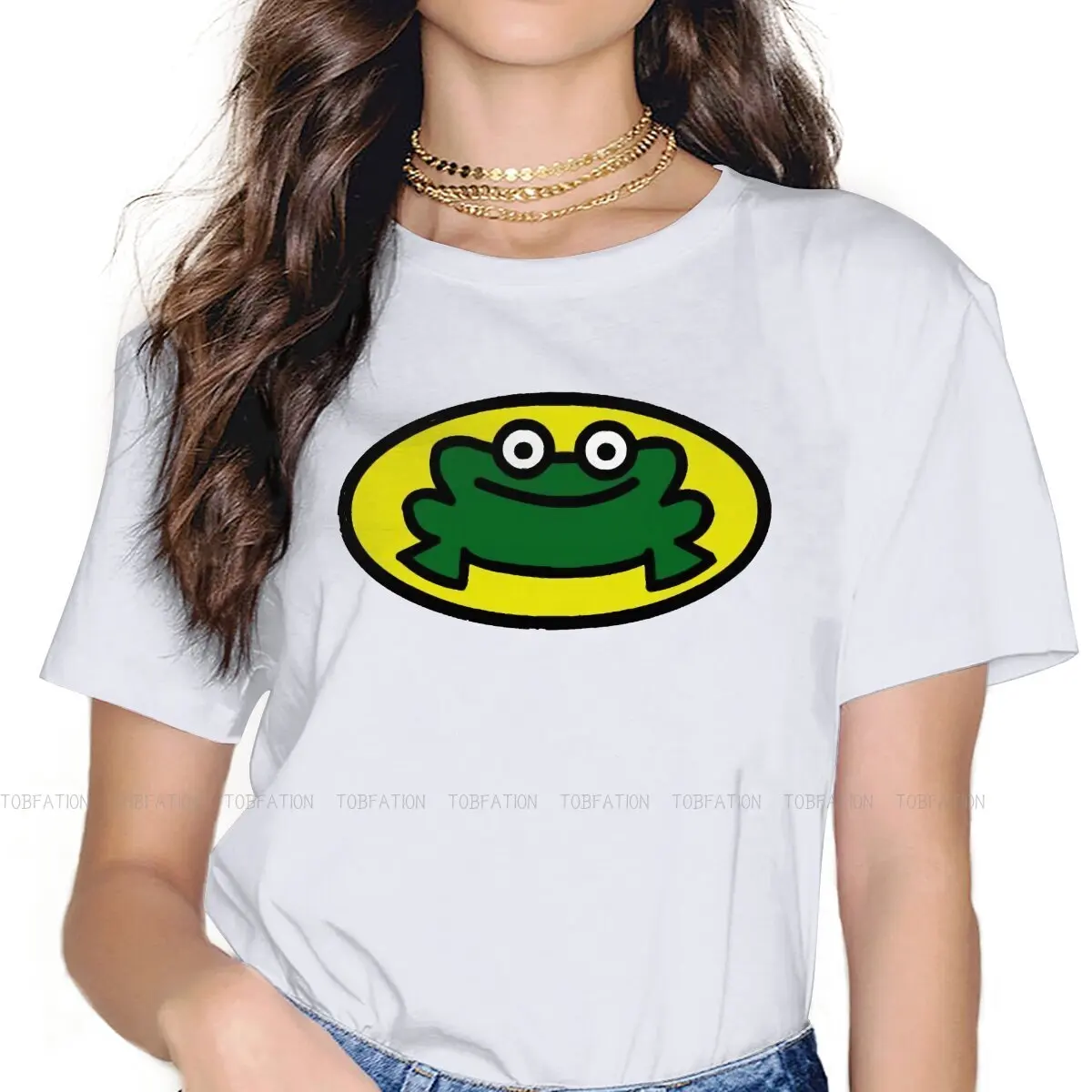 Frog TShirt For Women PaRappa The Rapper Rhythm Game Tops Harajuku Ladies T Shirt Basic Graphic Loose