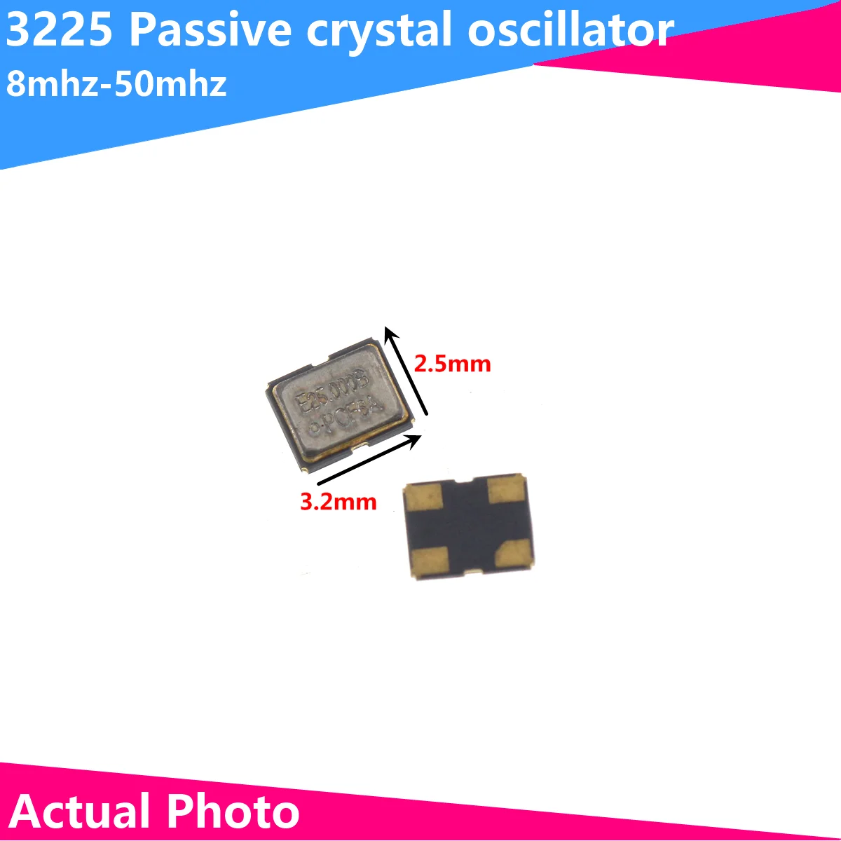 

10PCS Passive crystal oscillator 4PIN SMD 3225 4M 6M 8M 10M 12M 16M 20M 24M 25M 27M 30M 32M 40M 48M 50M