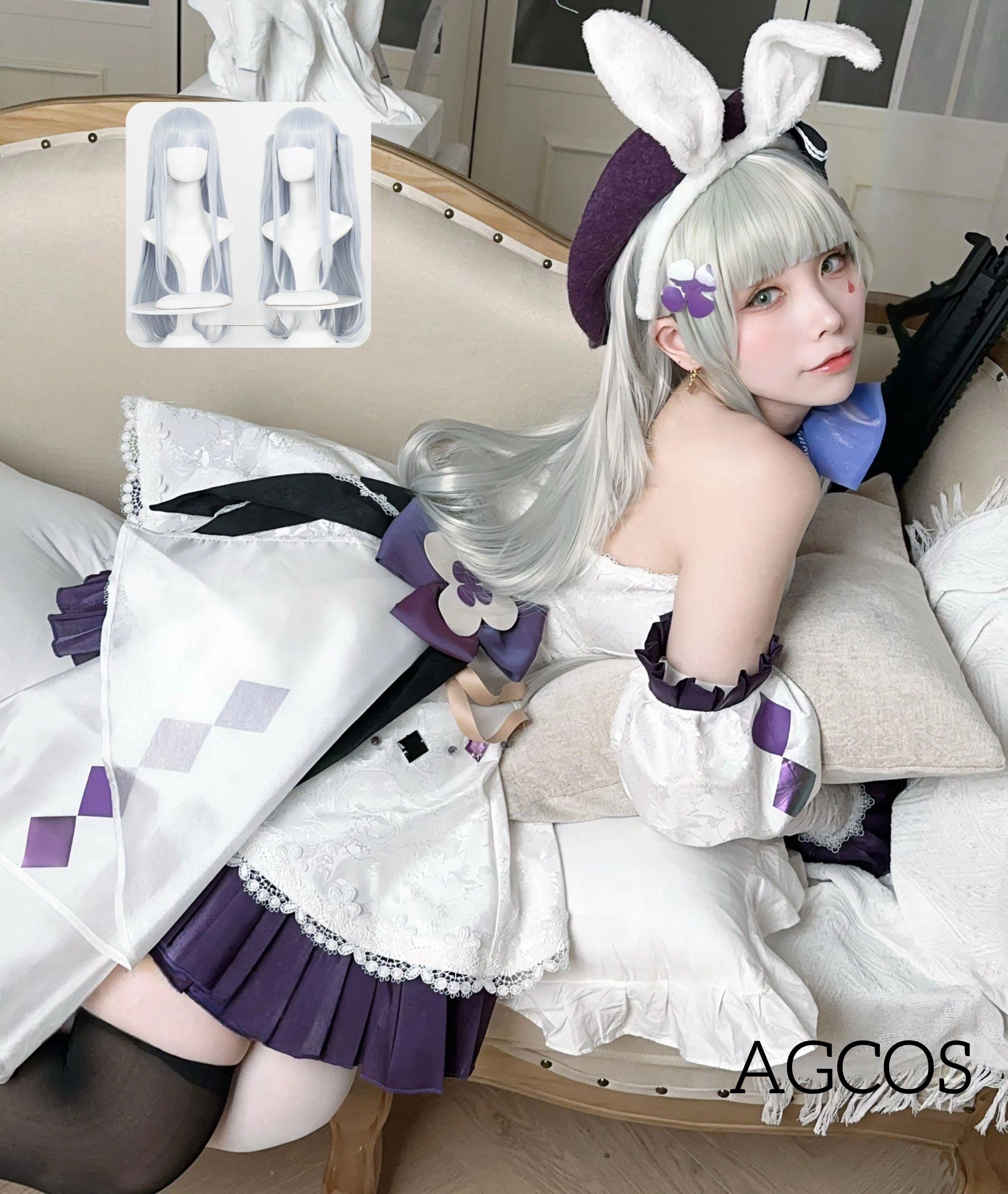 AGCOS Custom Size Girls Frontline HK416 Ver. Cosplay Costume Woman Christmas Cute Sets Dress Game Girls Frontline Cosplay