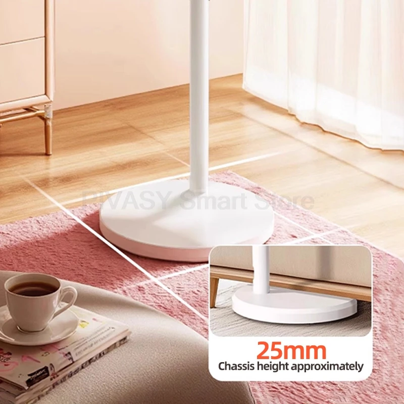 In hoogte verstelbare tv-standaard Mobiele monitorhouder 360° °   Roterend wit staand kunstdisplayrek voor scherm van 10 tot 46 inch