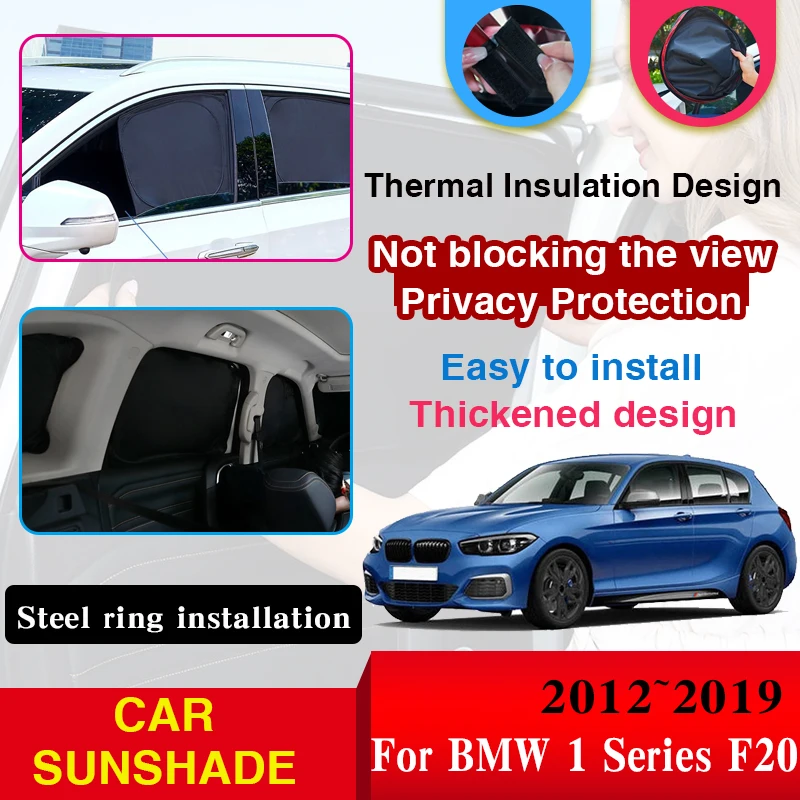 

Anti-UV Full Sun Visors For BMW 1 Series F20 2012 2013 2014~2019 Car Black Window Windshield Shading Sun Protectors Accessories