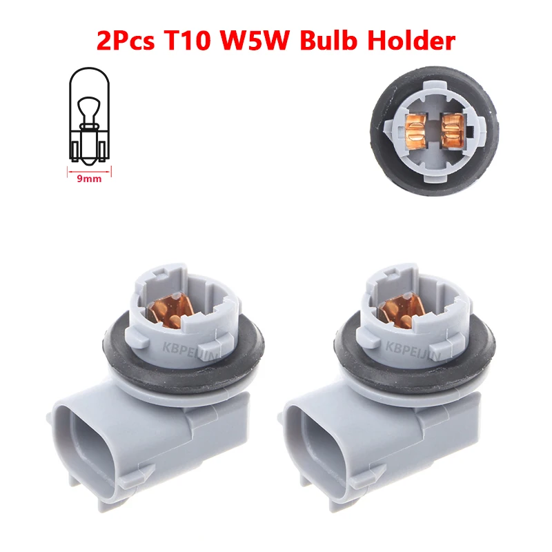 

For Toyota Tacoma Tundra Lexus License Plate Light Socket Car Lamp Holder T10 T15 Bulb Base Accessories 2PC