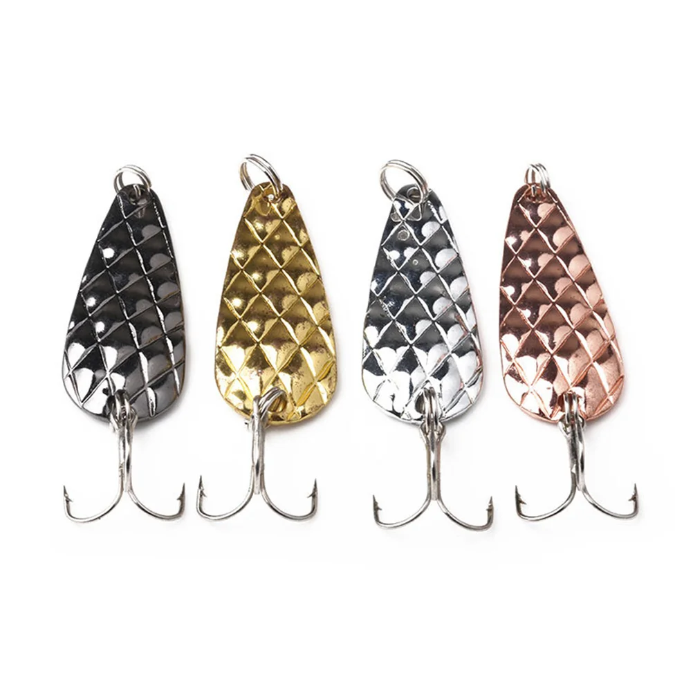 5 Pcs 45cm/9g Metal Sequins Fishing Bait Hard Lures Rotating Pineapple Texture Fishing Lures for Outdoor Fishing Trip Holiday (