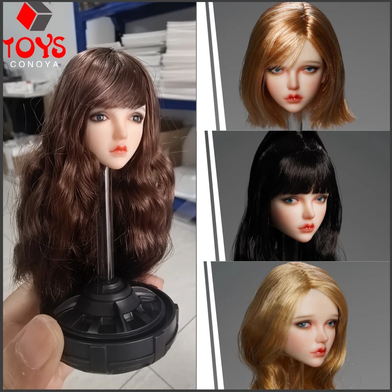 

KID KING KKP005 1/6 Scale Carlin Movable Eyes Head Sculpt Model Fit 12" Female Soldier Action Figure Pale Body Dolls