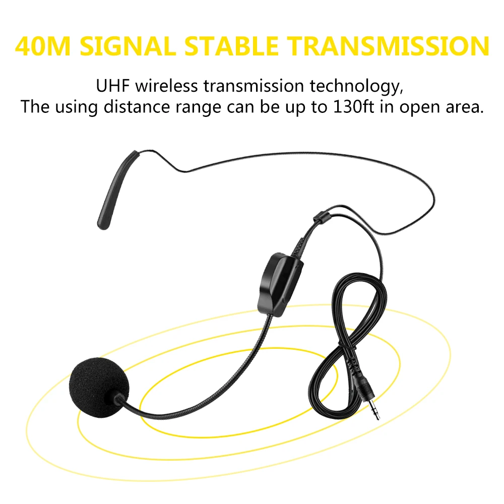 Zehn Artikel TLF Xtuga KX-623 UHF Wireless Headset mit Lavalier Revers Clip-on Mikrofon Metall Konferenz Mikrofon