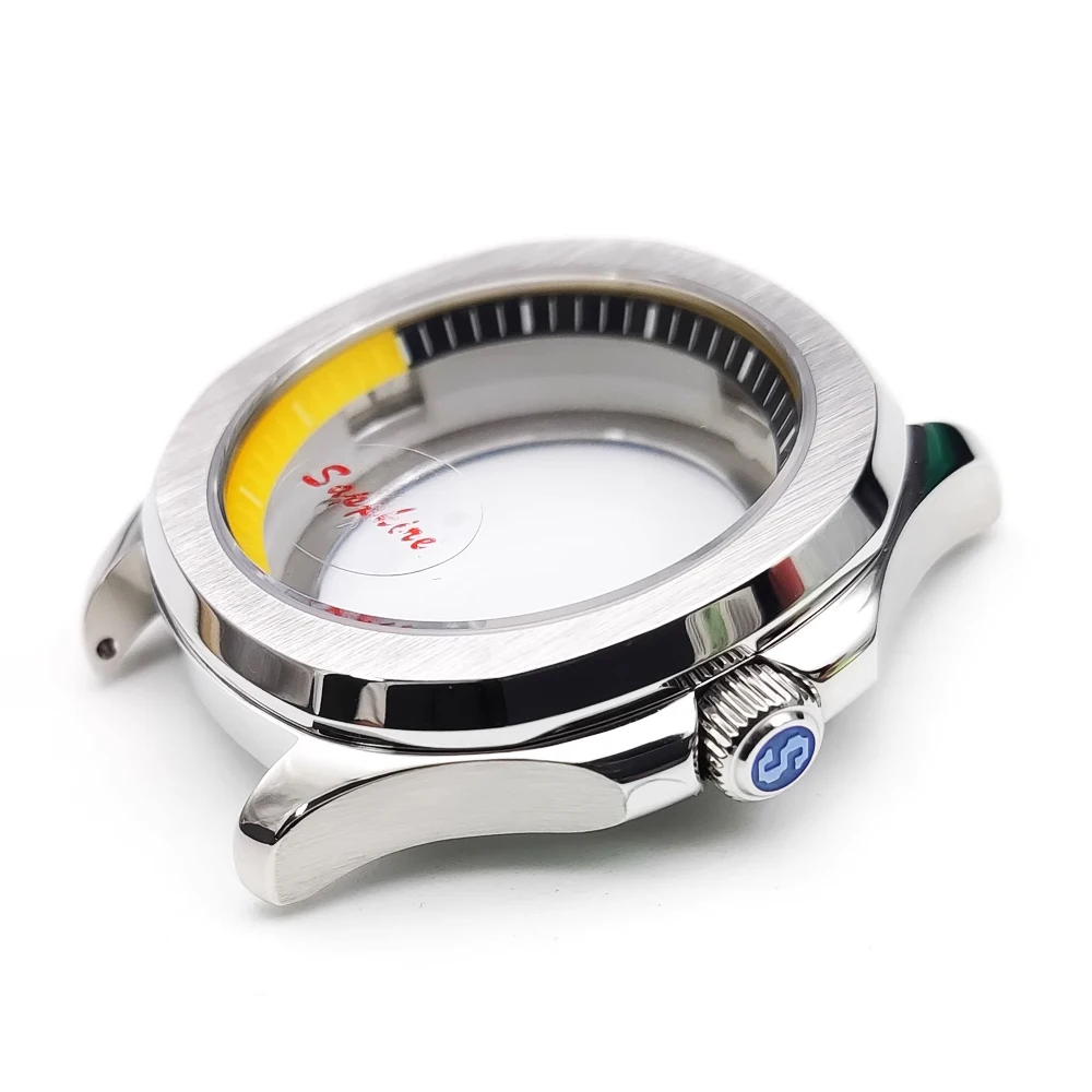 Модные аксессуары для часов NH35, серебряный корпус 42 мм, ремешок из нержавеющей стали, двойная пряжка-бабочка, подходит для механизма NH35/34.