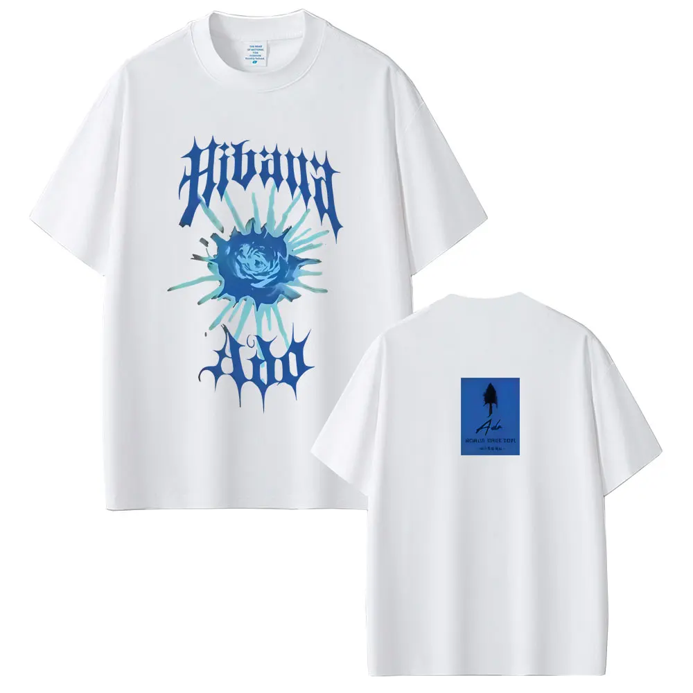 Ado World Tour 2025 Hibana Merch T-shirt Men Women Japanese Style Short Sleeve Tshirt Unisex Fashion Pop Music Tshirt Streetwear