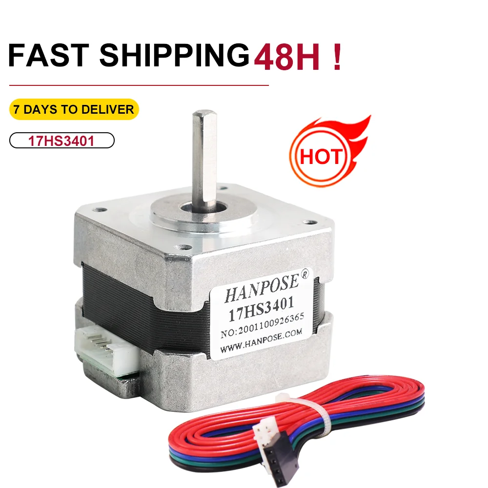 NEMA17 Stepping motor 1.3A 28N.cm 42 Motor 17HS3401-D length 42x34mm motor 42bygh 4-wire for CNC 3D printer accessories