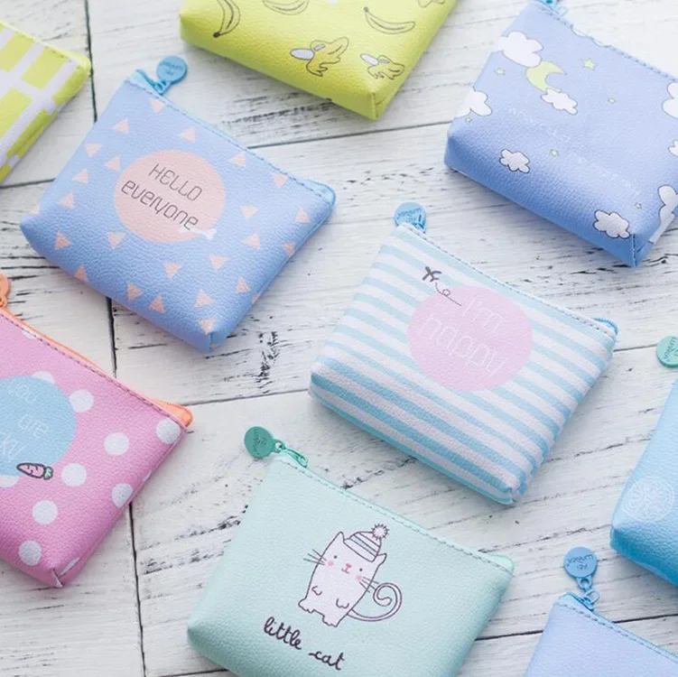 

10pcs/lot Fashion Canvas Coin Purse Small Women Wallet Female Money Bag
