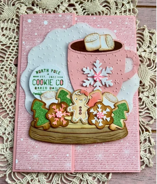 2024 Christmas Hot Cocoa Cup Gingerbread Candy Stamps Metal Cutting Dies for DIY Decorating Scrapbook Paper Card Album Craft Die