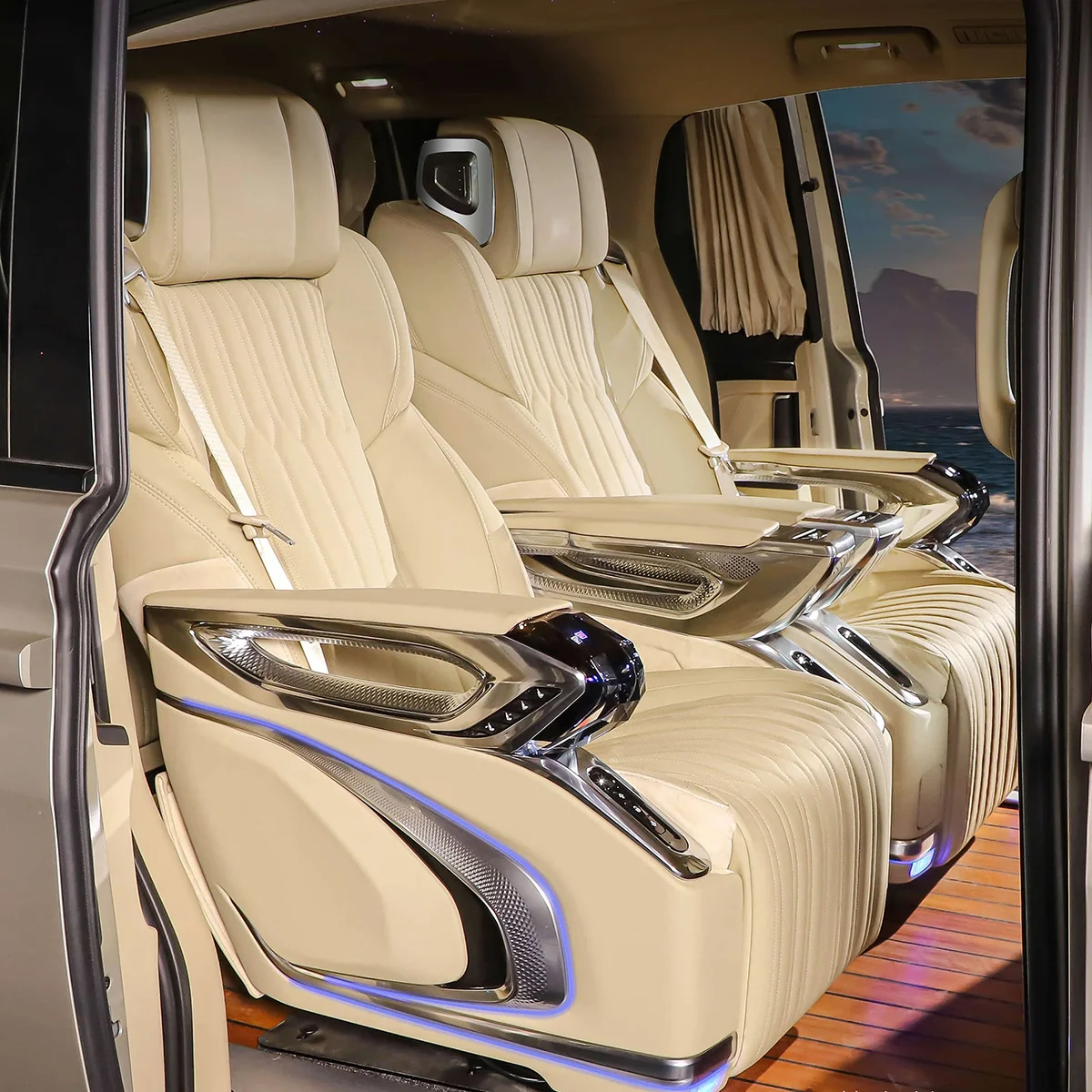 Luxury Electric VIP Crystal Throne4.0 Captain Seat Leather Van Car Seat for Vito W447 V Class V220 250 Mpv Van
