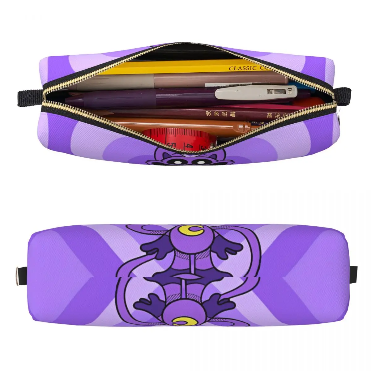 لطيف يبتسم المخلوقات مقلمة لعبة الكرتون القلم حقيبة الفتيات الفتيان تخزين كبير اللوازم المدرسية سستة صندوق رصاص