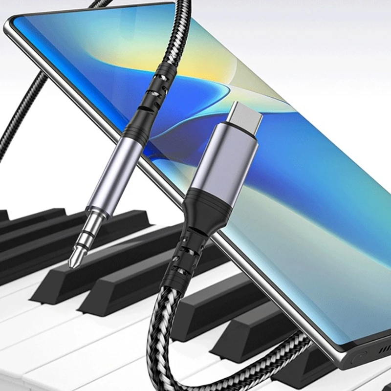 Hifi Type C до 3,5 мм вспомогательный кабель с усиленным процессом литья для легкой потоковой передачи музыки